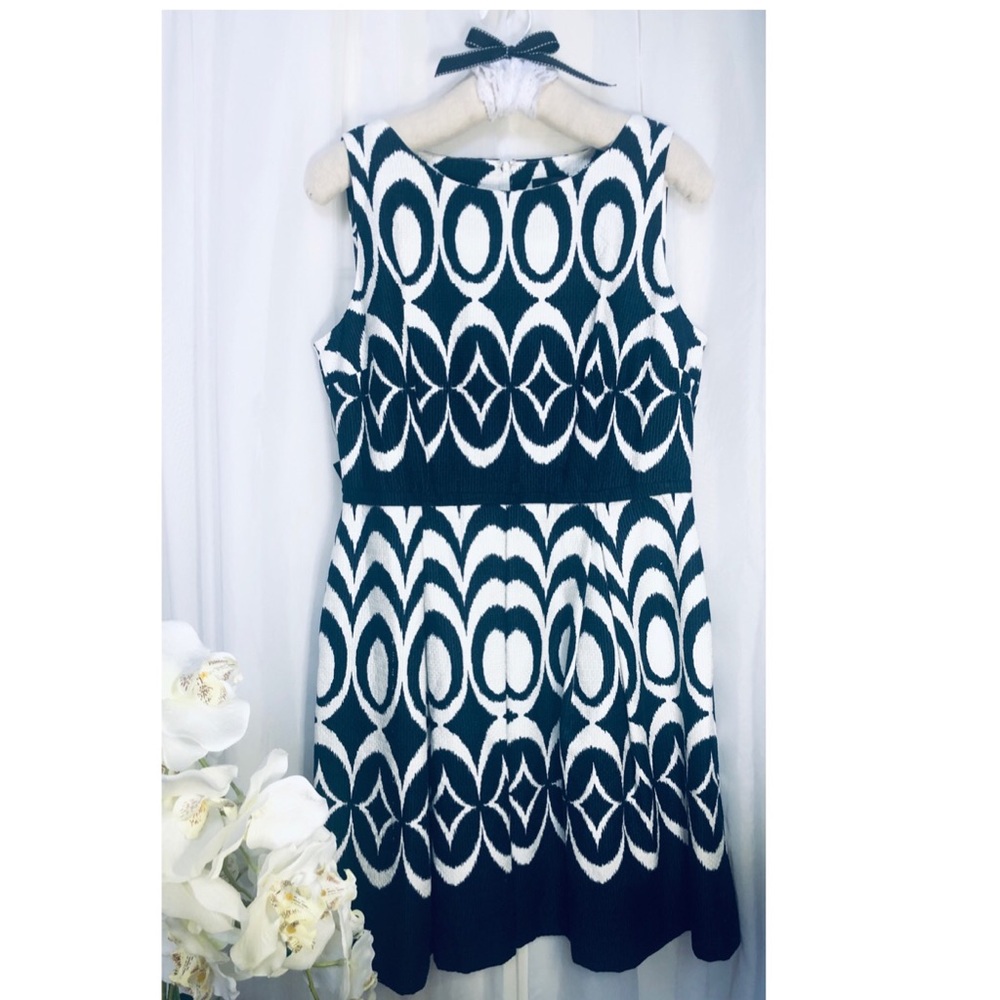 The Limited Navy White Dress with pockets